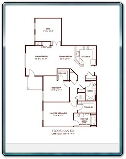 2 Bedroom Floor Plan - Plan D2
