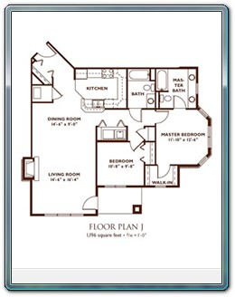 2 Bedroom Floor Plan - Plan J