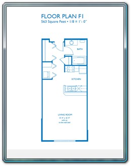 Studio Floor Plan - Plan F1